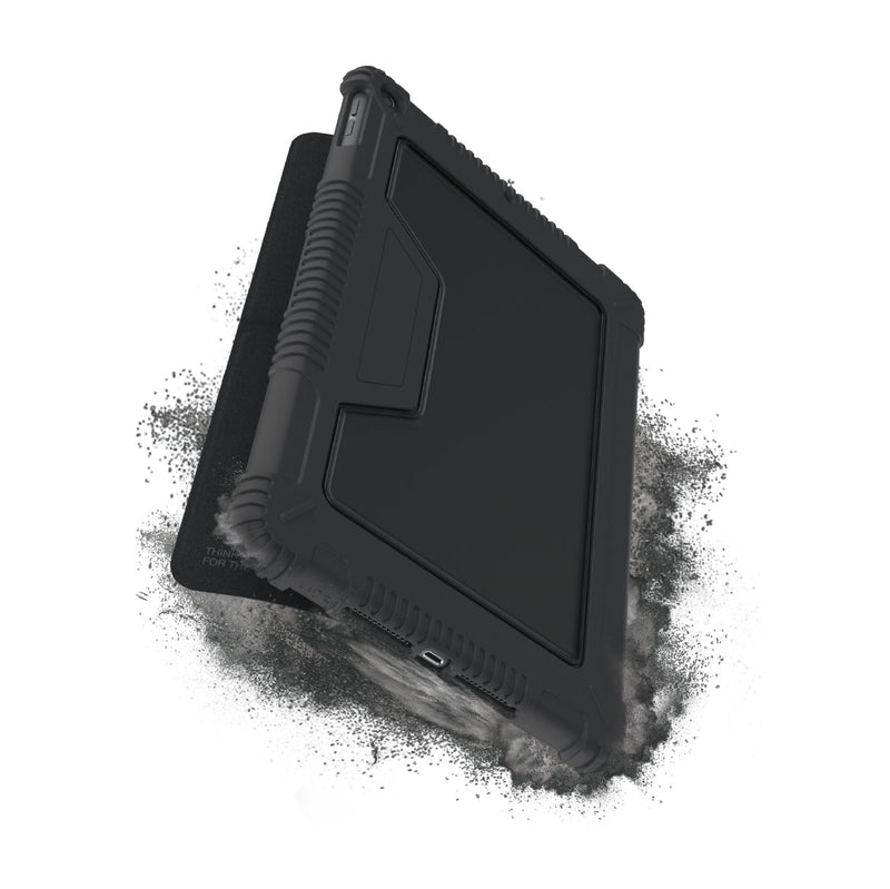 Anti-Bacterial Drop-Proof Military Case for iPad - Black