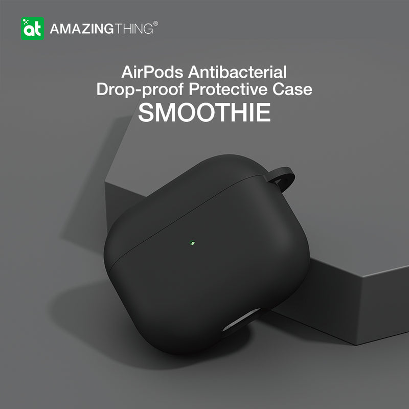 Smoothie 抗菌 AirPods 3 保護套 |黑色的