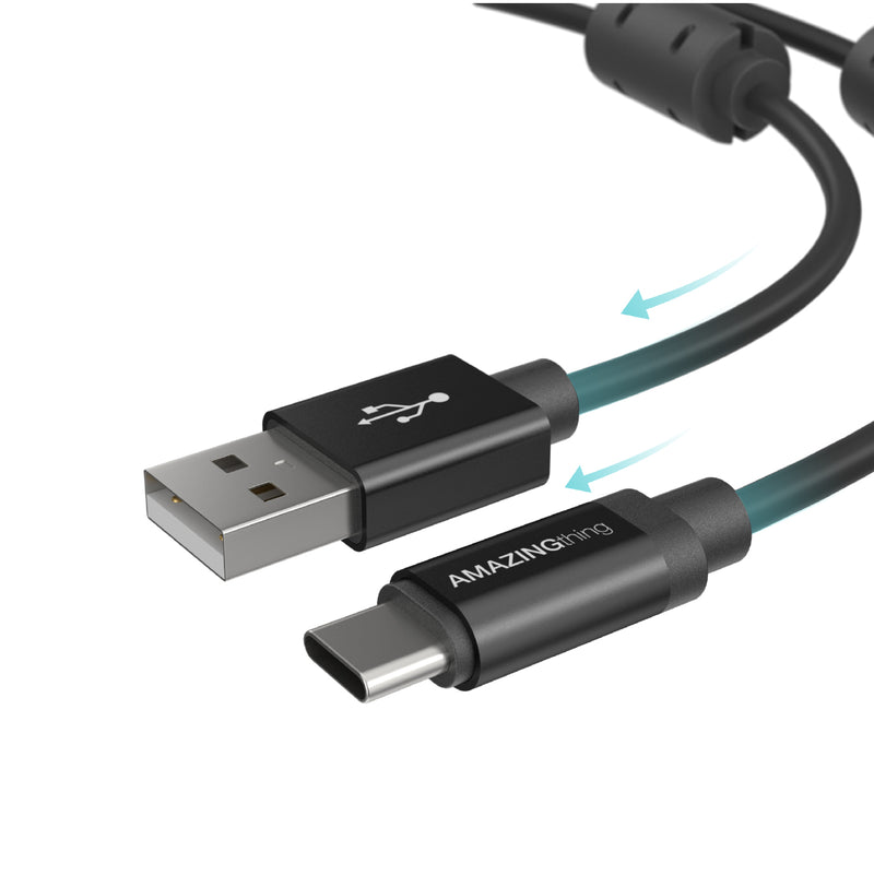 Power Max Pro Type C to USB-A Charging Cable with Dual Ferrite Ring | 3M